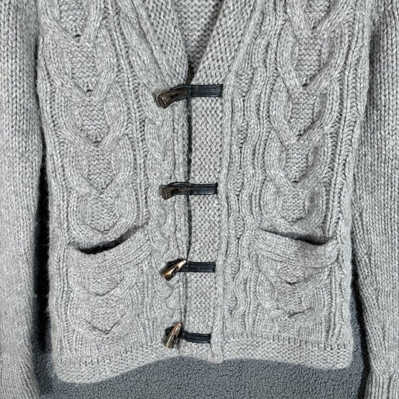 Rag & Bone Alpaca Wool Hooded Cardigan Sweater - Men's Size M - Gray - Picture 4 of 9
